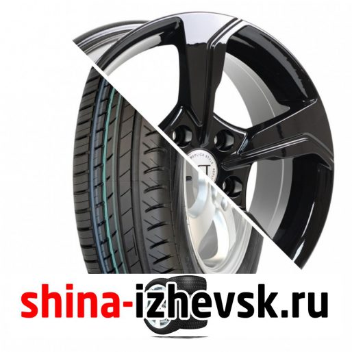 Колесо в сборе Viatti Strada (V-130) 205/55 R16 V 91 + RST R026 6.5xR16 5×114.3 ET46 DIA67.1 Черный глянцевый в Ижевске